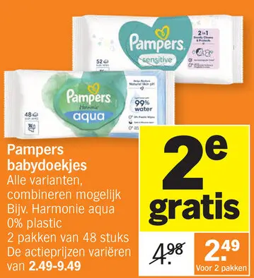 Aanbieding: Pampers babydoekjes
