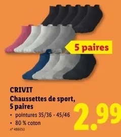 Offre: Chaussettes de sport