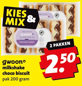 Aanbieding: Milkshake choco biscuit
