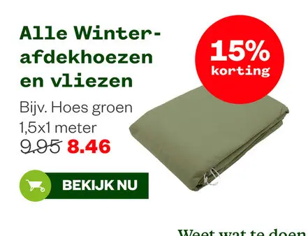 Aanbieding: Winterafdekhoezen en vliezen
