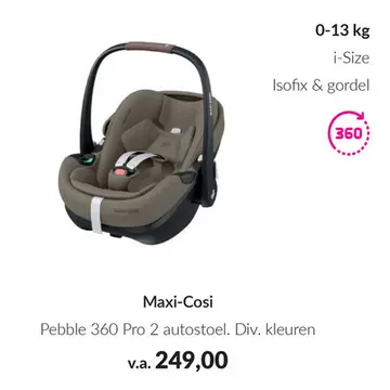 Aanbieding: Pebble 360 Pro 2 autostoel