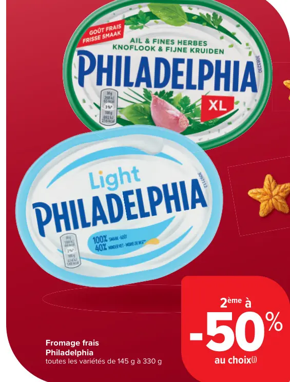 Offre: Fromage frais Philadelphia