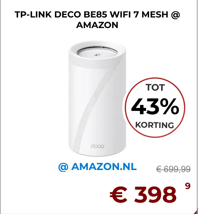 Aanbieding: TP-LINK DECO BE85 WIFI 7 MESH @ AMAZON
