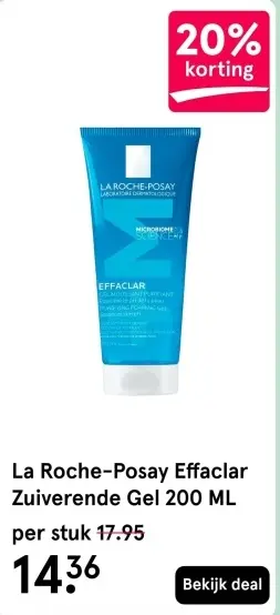Aanbieding: La Roche-Posay Effaclar Zuiverende Gel 200 ML