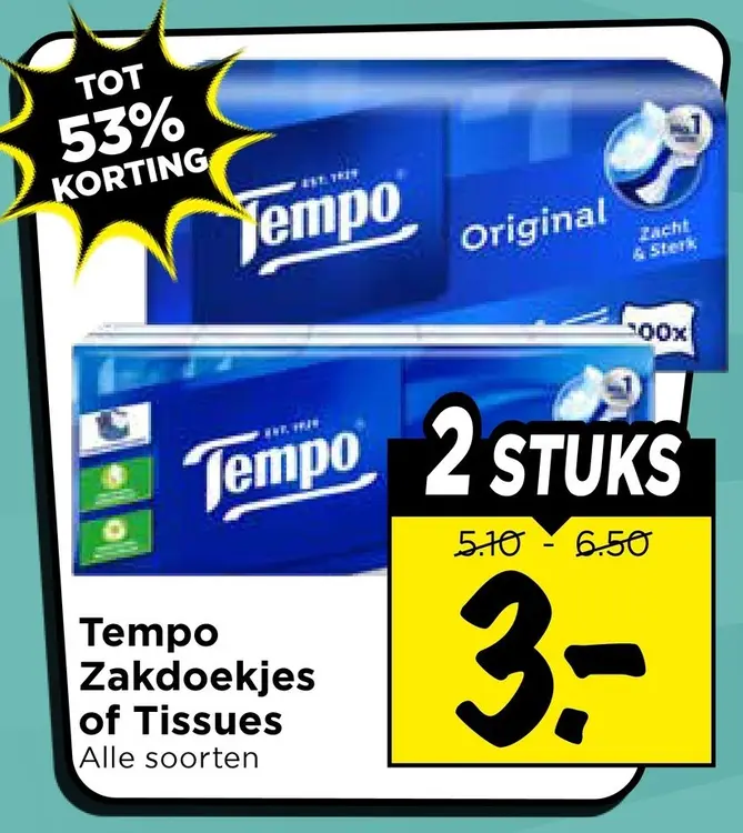 Aanbieding: Zakdoekjes of Tissues