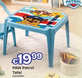 Aanbieding: Paw Patrol Tafel blauw plastic,