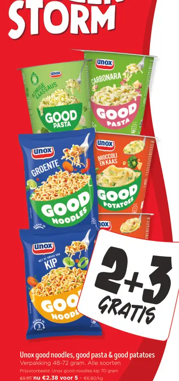 Promotie: good noodles, good pasta & good patatoes