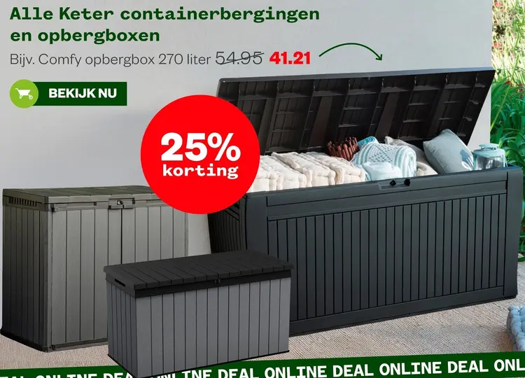 Aanbieding: Containerbergingen en opbergboxen