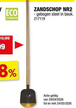 Promotie: AVR nr 2 zandschop 24x28,5 cm + beuken steel