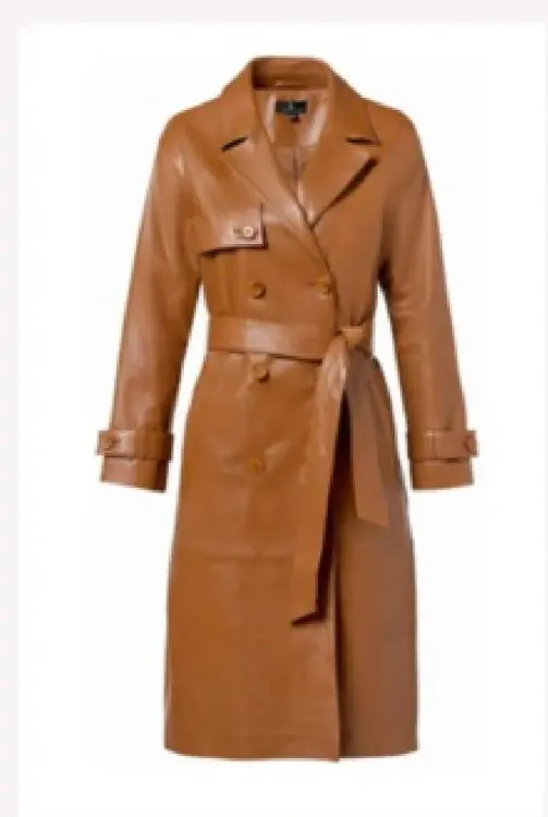 Aanbieding: Leren trenchcoat