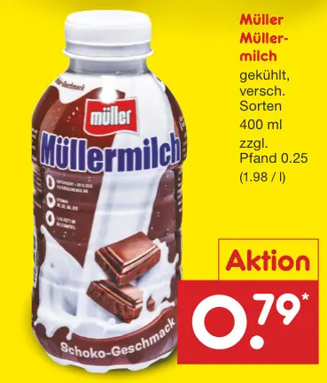 Aanbieding: Müllermilch Schoko-Geschmack