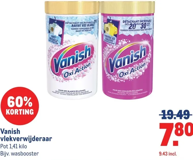 Aanbieding: Vanish vlekverwijderaar