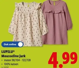 Promotie: Mousseline jurk