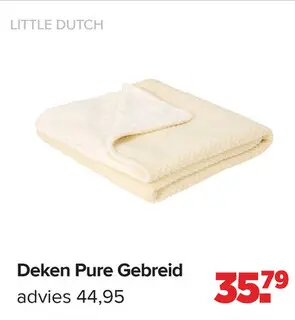 Aanbieding: Deken Pure Gebreid