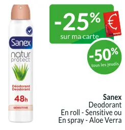Offre: Deodorant en roll ou en spray