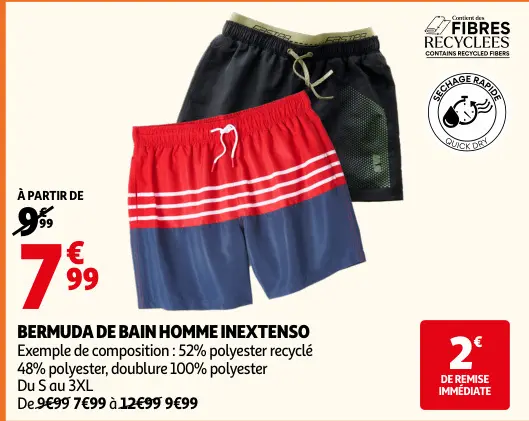 Offre: Bermuda de bain homme inextenso