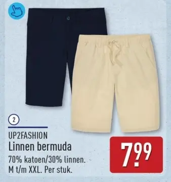 Aanbieding: Linnen bermuda