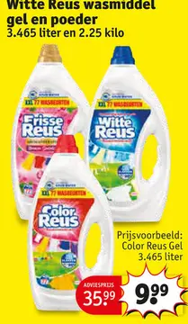 Aanbieding: Witte Reus wasmiddel gel en poeder