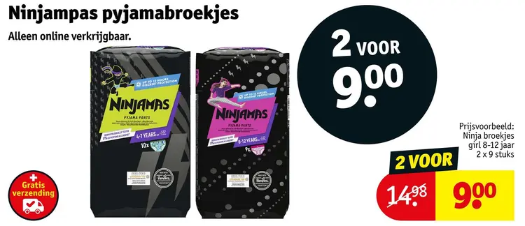 Aanbieding: Ninjampas pyjamabroekjes