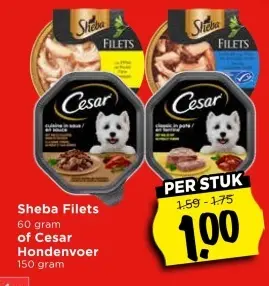 Aanbieding: Sheba Filets of Cesar Hondenvoer