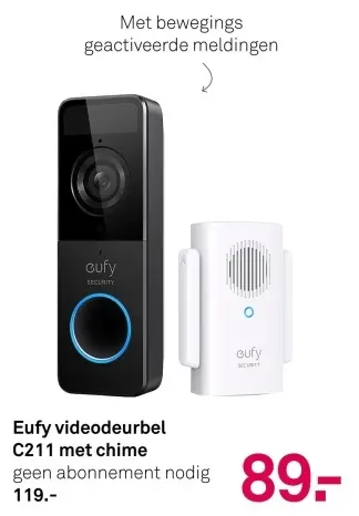 Aanbieding: Videodeurbel C211 met chime
