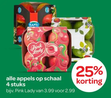 Aanbieding: alle appels op schaal