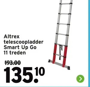 Aanbieding: telescoopladder Smart Up Go
