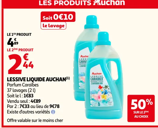 Offre: Lessive liquide Auchan
