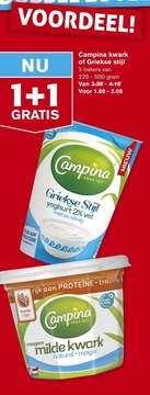 Aanbieding: Campina kwark of Griekse stijl