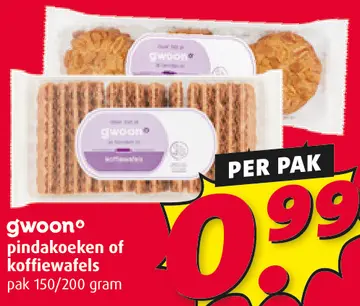 Aanbieding: gewoon pindakoeken of koffiewafels