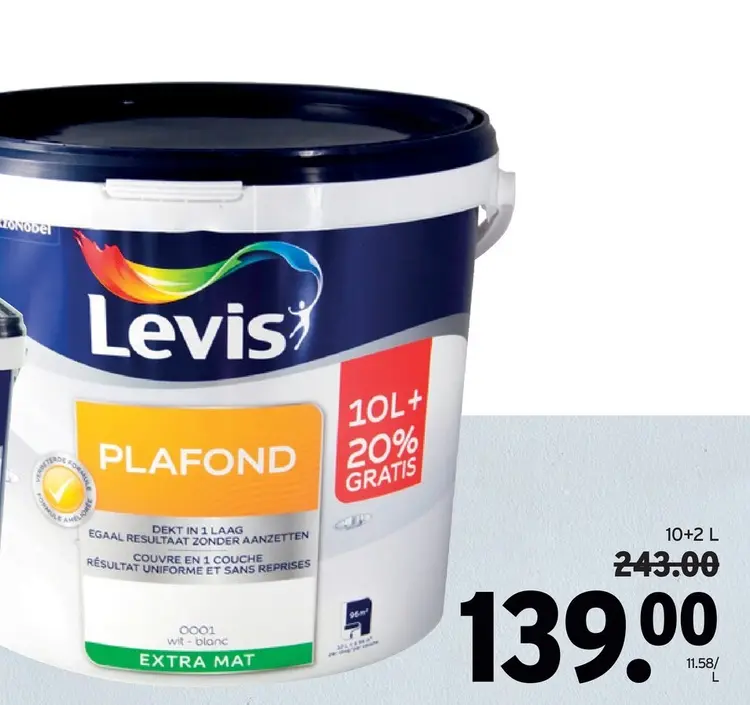 Promotie: Levis Plafond Extra Mat