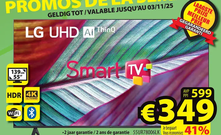 Offre: LG UHD AI ThinQ Smart TV
