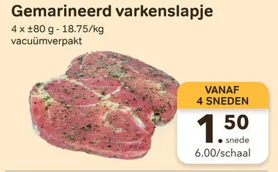 Promotie: Gemarineerd varkenslapje
