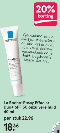 Aanbieding: Effaclar Duo+ SPF 30 onzuivere huid