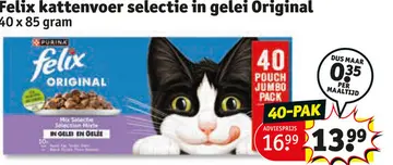 Aanbieding: Felix kattenvoer selectie in gelei Original