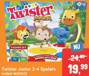 Aanbieding: Twister Junior Spel - 2-4 Spelers