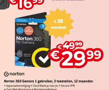Aanbieding: Norton 360 for Gamers