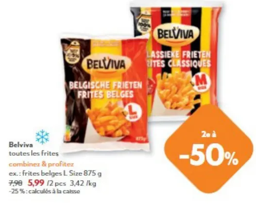 Offre: frites belges L Size