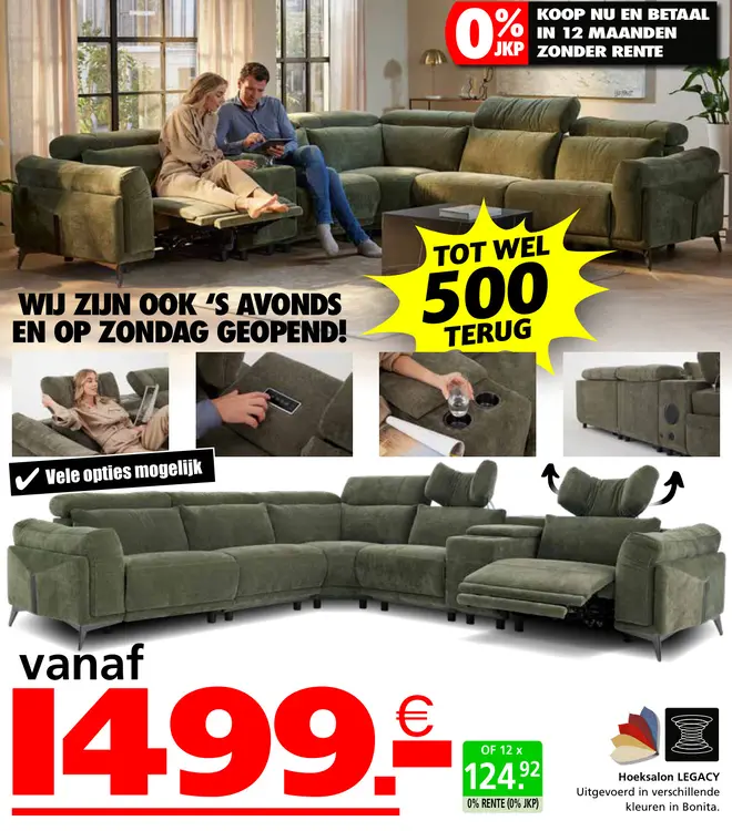 Promotie: Hoeksalon LEGACY