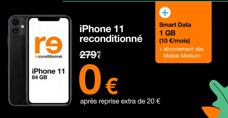 Offre: iPhone 11 reconditionné