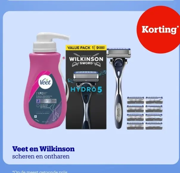 Promotie: Veet en Wilkinson scheren en ontharen