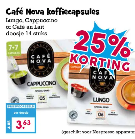 Aanbieding: Café Nova koffiecapsules