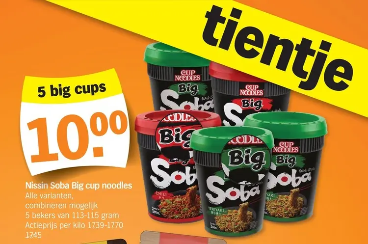 Promotie: Nissin Soba Big cup noodles
