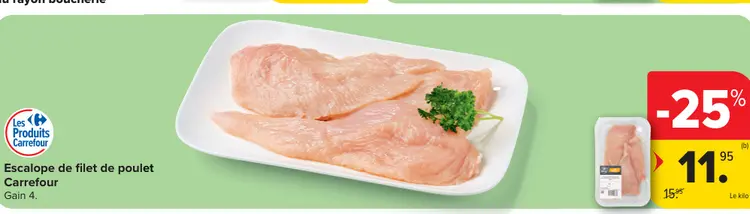 Offre: Escalope de filet de poulet