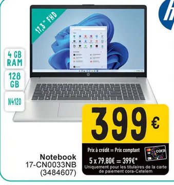 Offre: Notebook 17-CN0033NB
