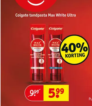 Aanbieding: Colgate tandpasta Max White Ultra