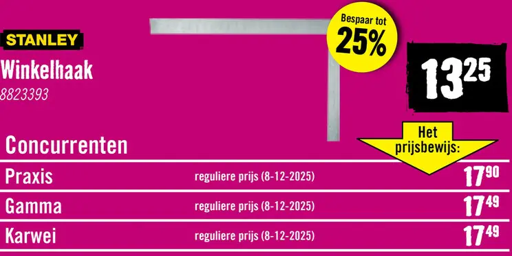 Aanbieding: Winkelhaak 600x400 mm