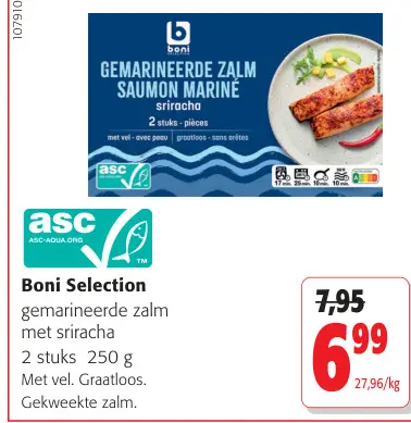 Promotie: gemarineerde zalm met sriracha