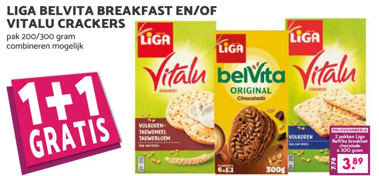 Aanbieding: Belvita breakfast en/of vitalu crackers