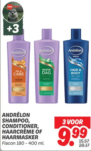 Aanbieding: Andrélon shampoo, conditioner, haarcrème of haarmasker